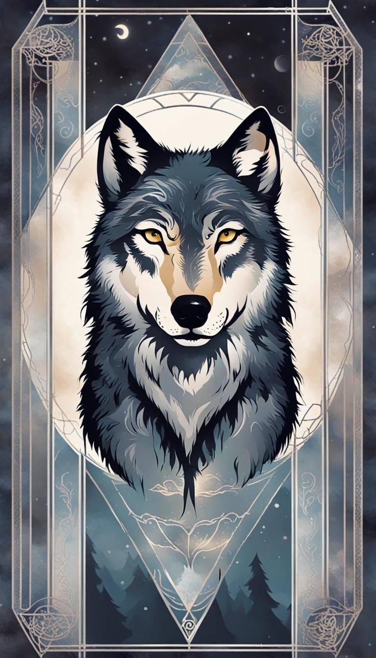 Wolf oracle card