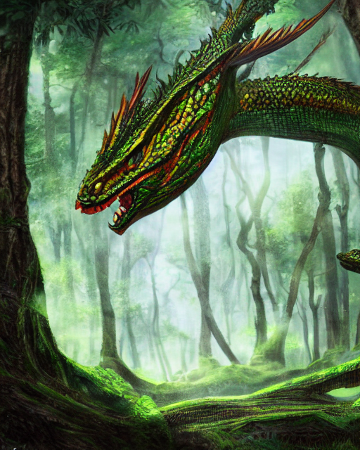 a basilisk in the ancient forest