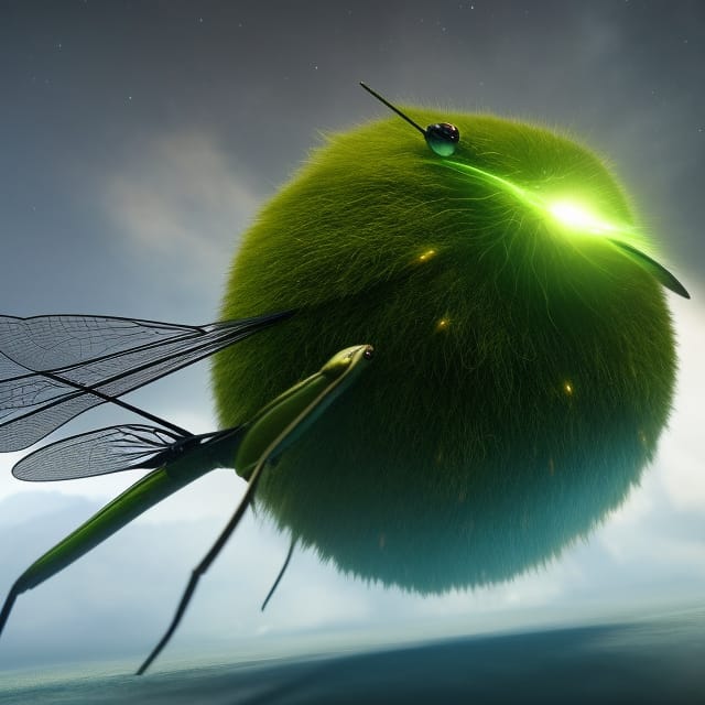 praying mantis that looks like a green ball