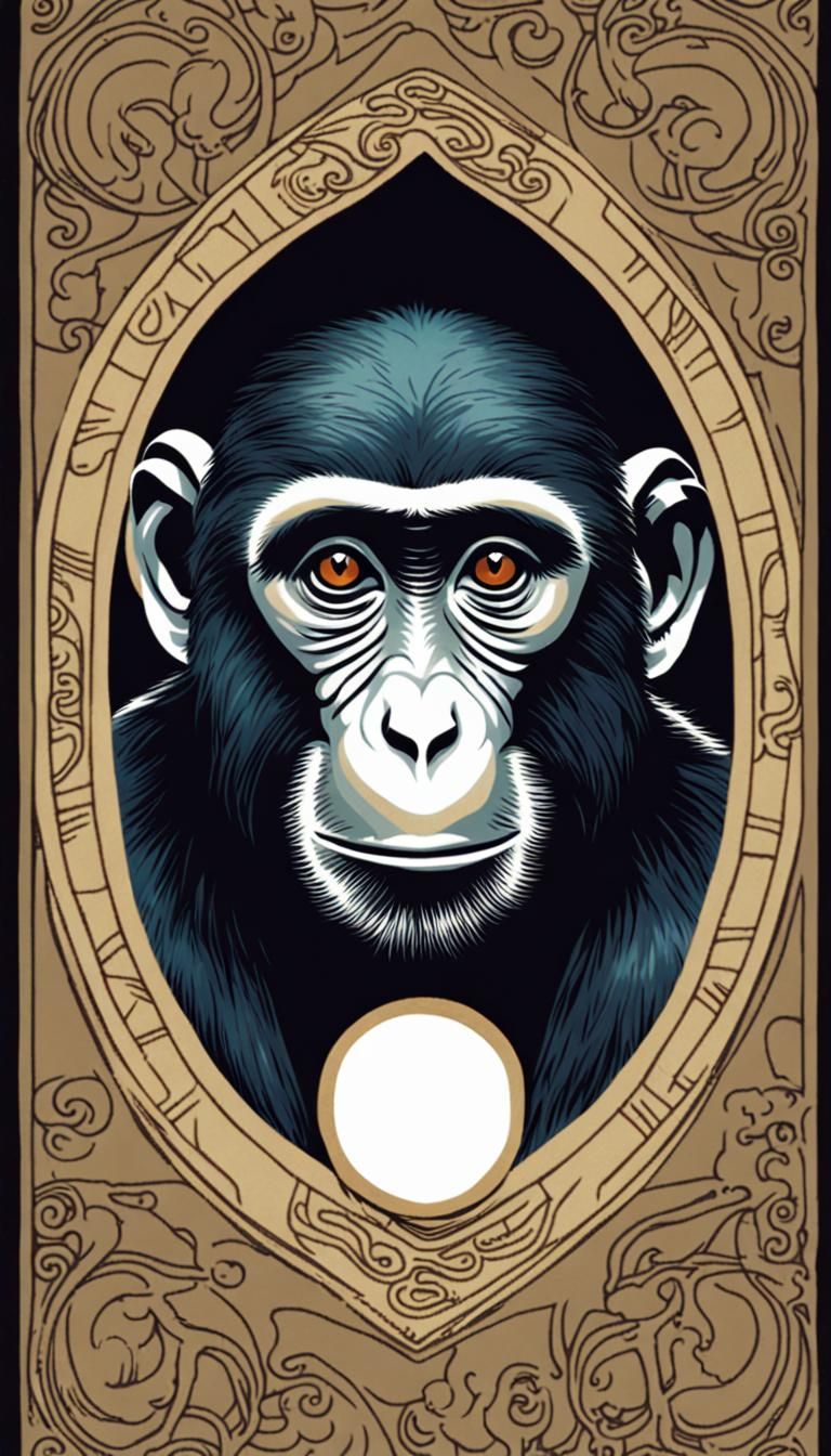 a magical monkey oracle card