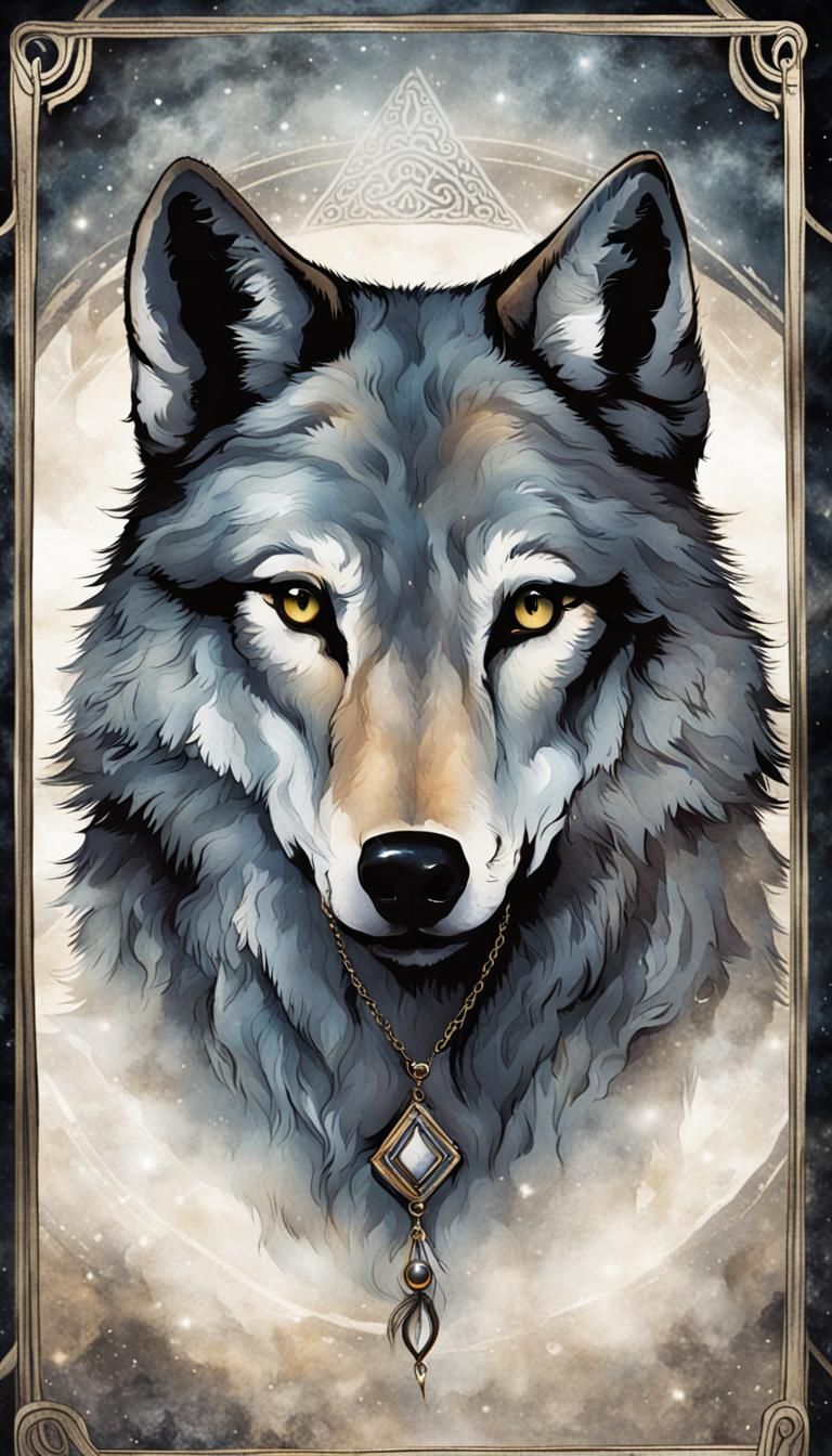 Wolf oracle card